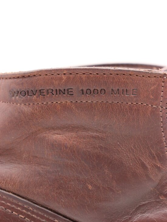 Wolverine 1000 Mile Boots Men\'s 10.5 D Brown Leather Combat Ankle Shoes USA main image 12